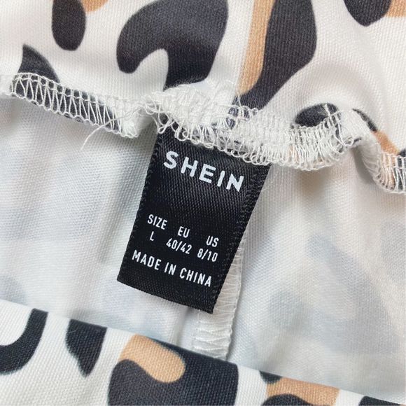 SHEIN Leopard Print Bell Bottom Pants - Size Large (8/10) - Picture 7 of 7